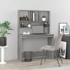 VidaXL Desk with Shelves Sonoma Grey 102x45x148cm Engineered Wood 823006
