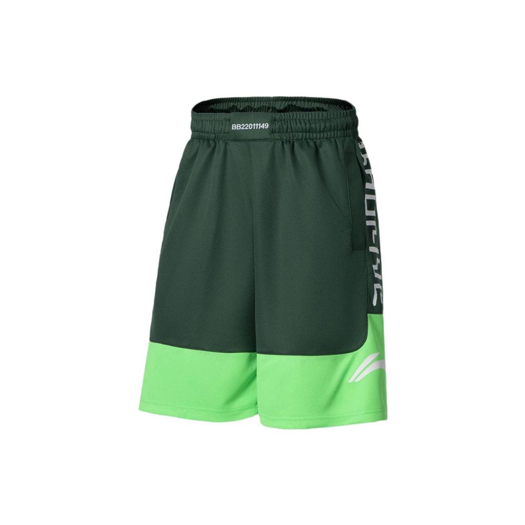 Li Ning Коллекция Баскетбольная Повседневные Шорты Мужские Зеленый Цвет Зеленый Флуоресцентный Кислотный Зеленый AAPR371-5