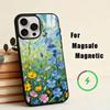 Чехол для телефона с картиной Ван Гога и Моне для iPhone 17, 16, 15, 14, 13, 12, 11 Plus, Pro, Магнитный, Для Magsafe Беспроводной Зарядки
