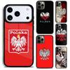 Чехол для телефона с флагом Польши для iPhone 17 16 15 Pro Max Air 14 13 12 11 Plus Ударопрочный Чехол Capa