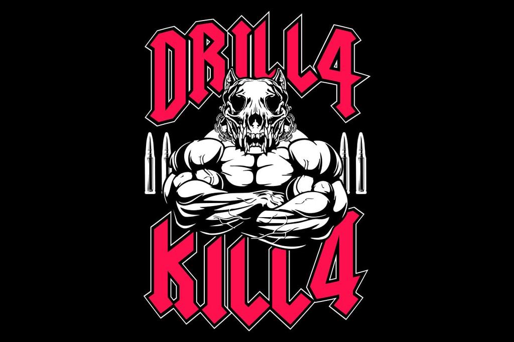 Футболка New Japan Pro-Wrestling "DRILLA KILLA" от Drilla Moloney, размер S, 6407103469