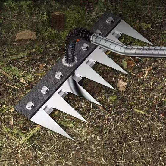 Садовые грабли для прополки Сверхпрочный инструмент для удаления сорняков из углеродистой стали 5/6/7/8 зубьев Грабли-пропольщик Ручной инструмент для выкорчевывания