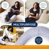 2-in-1 Nursing Pillow Pregnancy Pillow Side Sleeper Pillow for Baby, Pregnancy Pillow with Inner Cushion and Cotton Nursing Pillow Cover