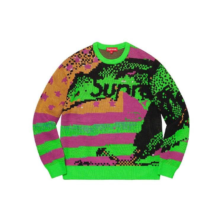 Supreme Digital Flag Sweater 'Red White Blue' Men's SUP-SS21-518