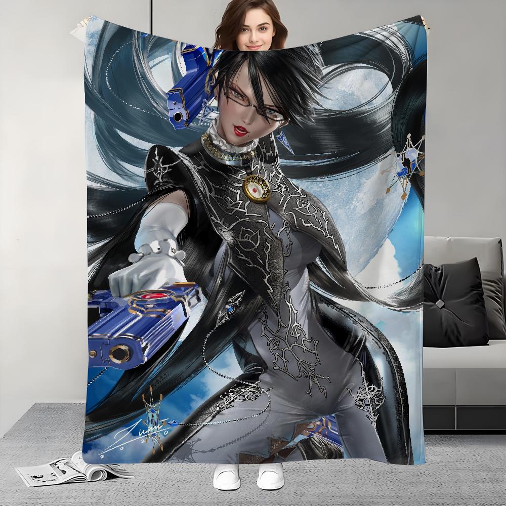 Плед Game B-Bayonetta 3 Легкий Дизайн Для Общежитий, Дневного Сна, Гостиной, Офиса, Дивана, Всесезонный