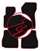 Велюровые коврики с красной окантовкой для: BMW 3 E36 кабриолет (1993-2001)