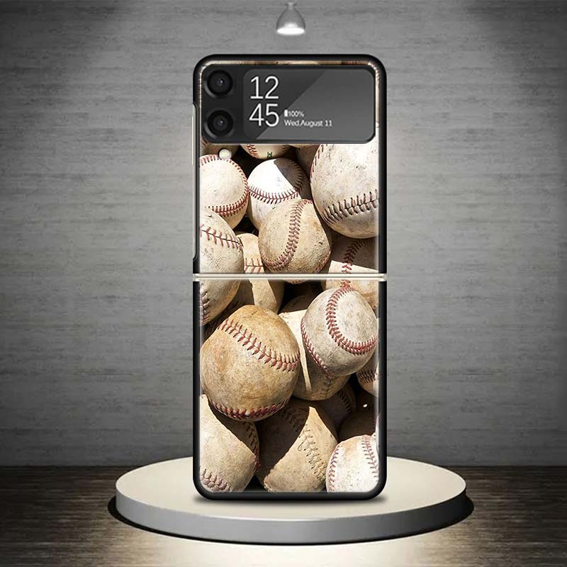 Спортивный чехол для телефона с изображением бейсбола для Samsung Galaxy Z Flip 7 6 5 4 3 5G, противоударный чехол Z Flip7 Flip6 ZFlip5 Flip3 Flip4, роскошный корпус