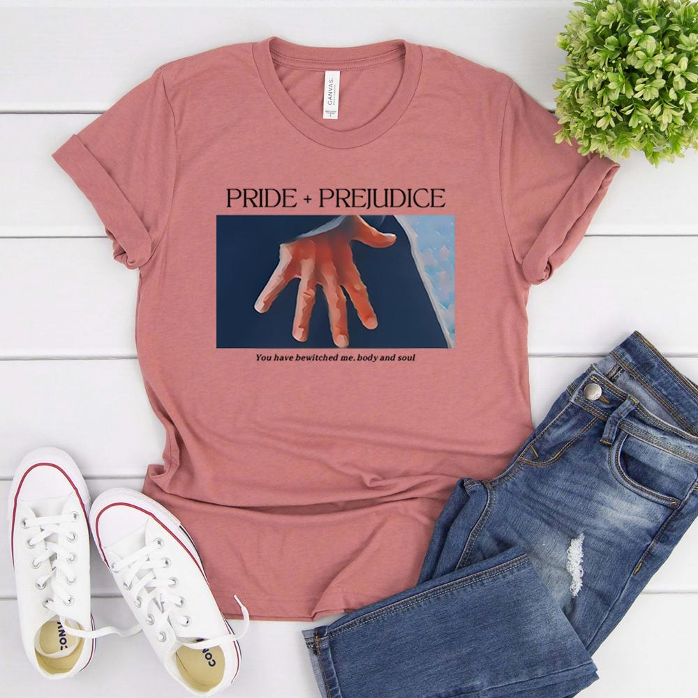 Pride and Prejudice Tshirt Hand Flex Scene Y2K 90s Tee Jane Austen Literary Shirt Pemberley Book Lover Tshirt Feminist Booktok