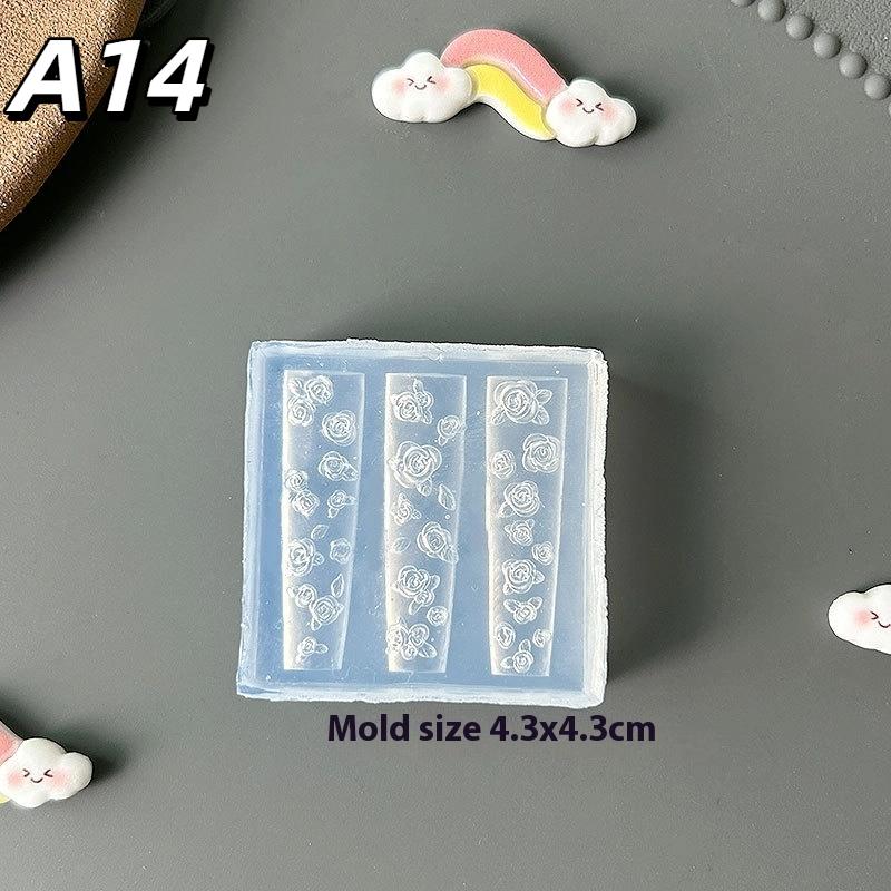 1 шт. Многостилевая 3D-форма для ногтей с цветами и бабочками, силиконовая, для УФ-акриловой смолы, украшение для ногтей, DIY, маникюр, салонные принадлежности