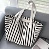 Летняя женская полосатая парусиновая сумка-тоут, ретро, для покупок, пляжная, простая на плечо, повседневная, для отпуска, для поездок на работу, CLE