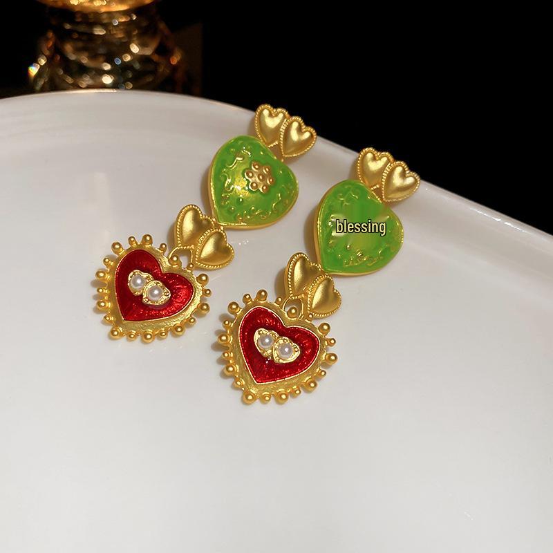 Мультяшный набор украшений с пчелой: Милые детские серьги и ожерелье с подвеской в виде капли масла для женщин