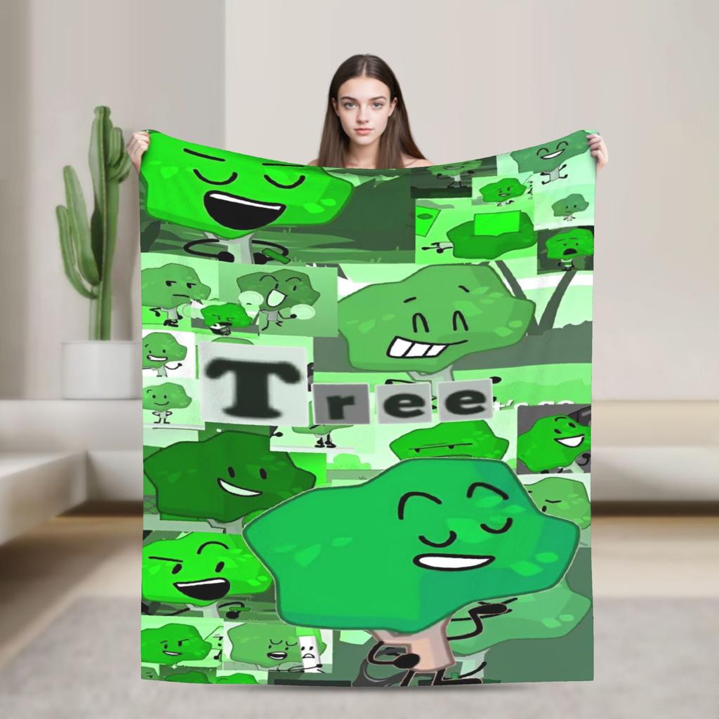 Cartoon Blankets Bfdi Flannel Funny Warm Throw Blanket for Home Autumn/Winter