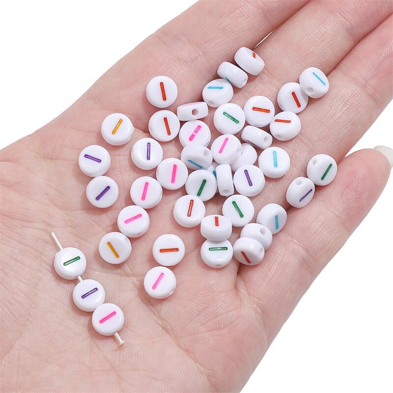 500G Acrylic Colorful A-Z English Letter Beads Flat Round Alphabet Beads For Jewelry Making DIY Couple Friendship Bracelet Necklace