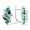 Fashion inlaid zircon earrings for women, geometric line ear buckles, new design sense light luxury high-end earrings