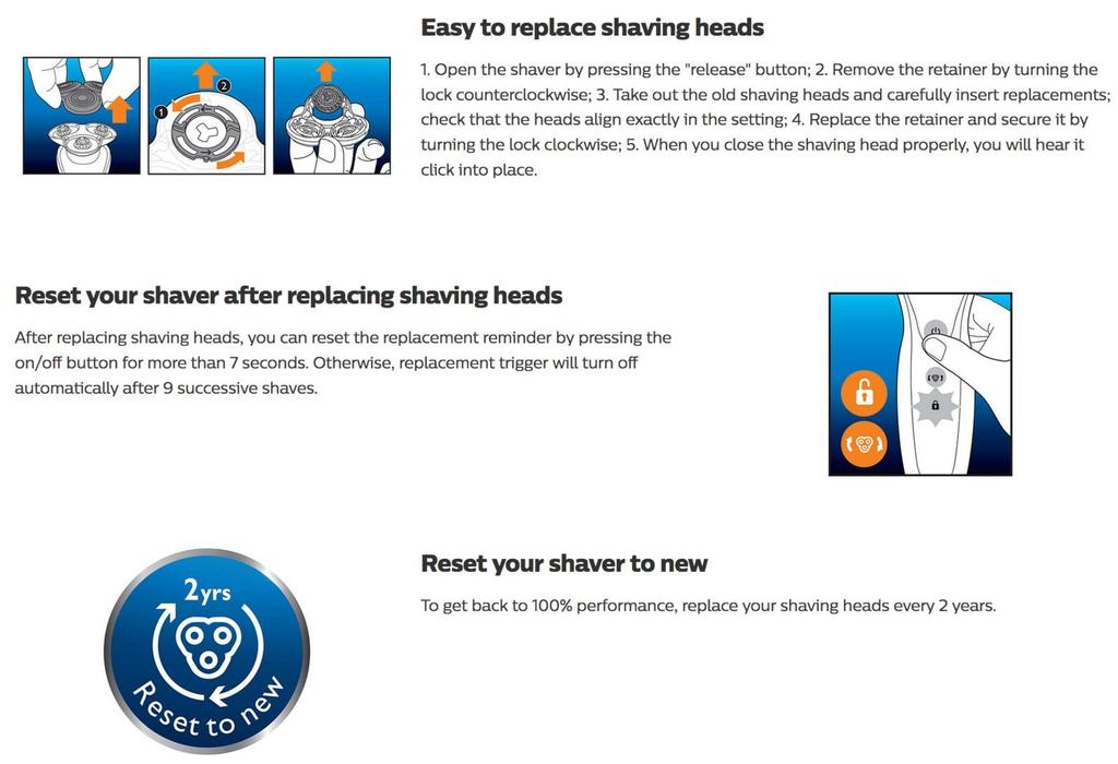 Philips Shaver 7000 Series Replacement Blade (Genuine) Men's SH70/51