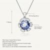 Gem 'S Ballet Стерлинговое Серебро 925 пробы 2,73 карата Натуральный Иолит Синий Мистический Кварц Ожерелье Женский Цветок Драгоценный Камень Изысканные Ювелирные Изделия