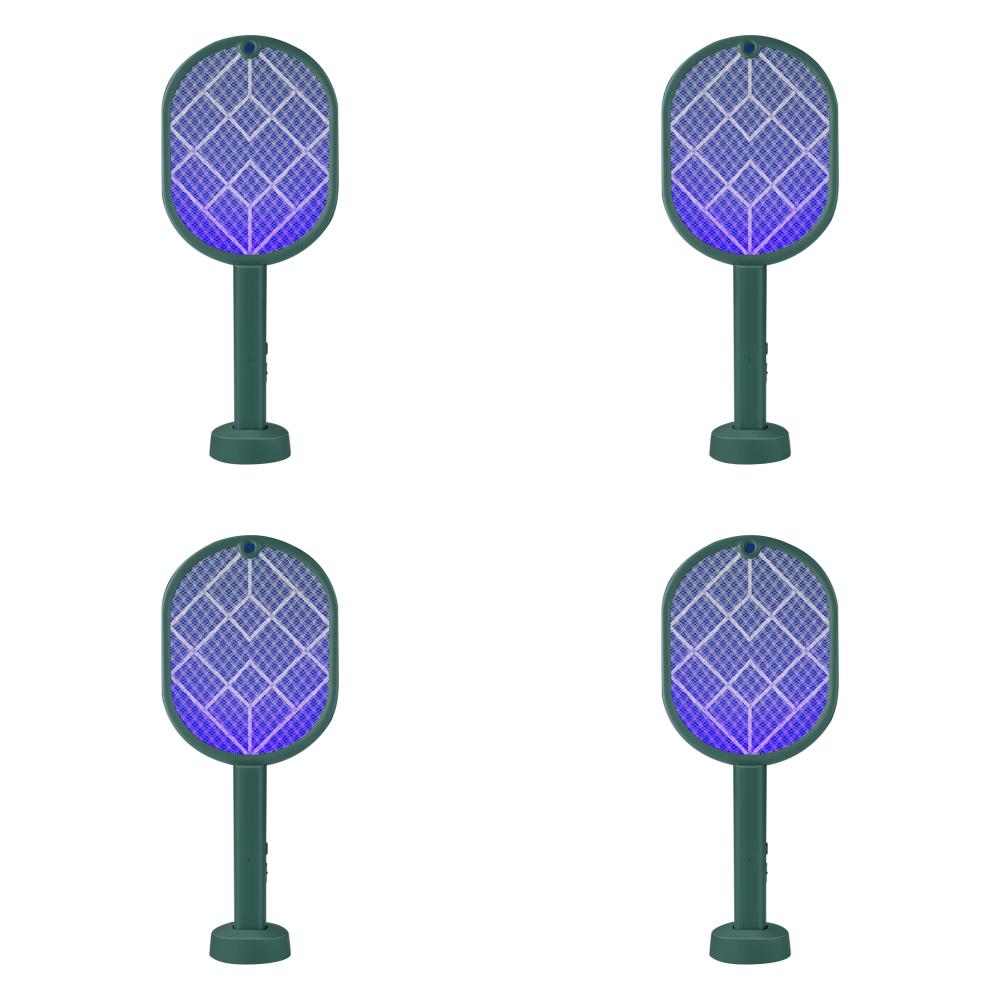 3000V Electric Mosquito Racket Mosquito Killer Lamp 2-in-1 USB Rechargeable Foldable Mosquito Swatter Fly Swatter Repellent Lamp