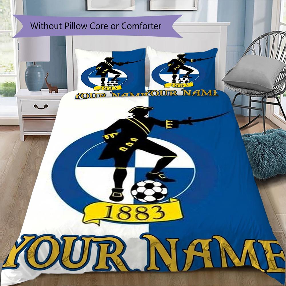 Custom Name Bristol Rovers FC Pattern Bedding uilt Set uilt Cover Pillowcase Home Decoration Birthday Gift (1*duvet cover+2*pillowcase without core)