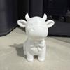 3D-печатная фигурка коровы Yousheng с галстуком-бабочкой, милая статуэтка теленка, минималистичная модель животного, улыбающаяся корова, украшение для дома, офиса, подарок