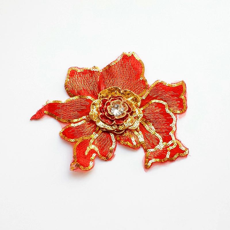 1 шт. блестки цветок сумка декор нашивки ремонт яркие алмазные вышитые нашивки DIY швейные аксессуары для одежды китайский стиль