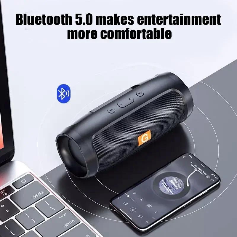 Портативный сабвуфер Bluetooth-динамики, наружный стереозвук, водонепроницаемый громкоговоритель, беспроводной звуковой ящик, поддержка FM-радио, TF-карта