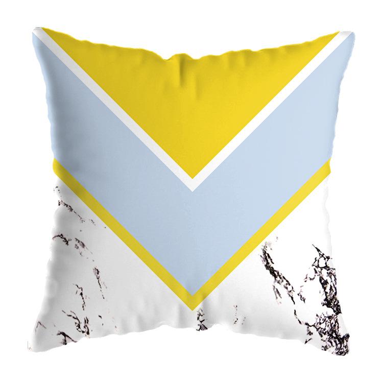 Наволочка с геометрическим рисунком, абстрактная подушка, короткая плюшевая подушка для дома, дивана-кровати, офиса