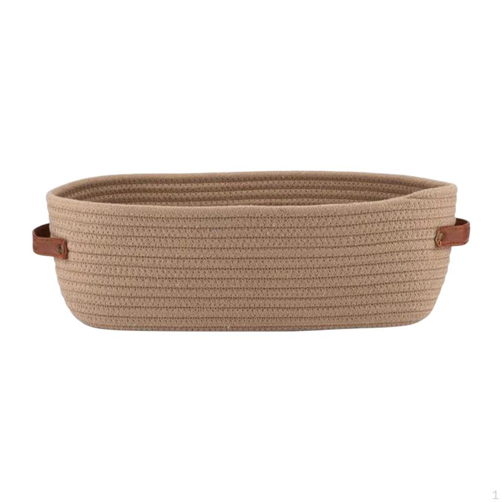 Basket Cotton with Handle, Storage And Bathroom Organizer Container