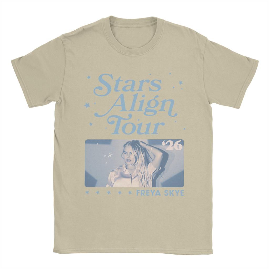 Freya Skye Stars Align Tour T Shirts Men 100 Cotton Vintage TShirt Crew Neck Tees Short Sleeve Clothes Plus Size
