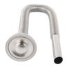 Kitchen Sink Drain Pipe Stainless Steel Vegetable Washing Single Basin Drainage Accessories with