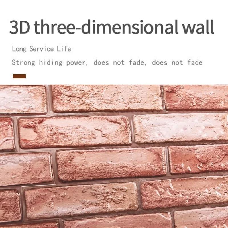 5/10 шт. 3D Наклейка на кирпичную стену Самоклеящиеся ПВХ обои для спальни Водонепроницаемые Маслостойкие Кухонные наклейки DIY Домашний декор для стен