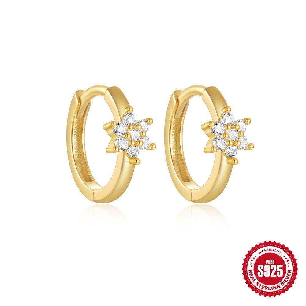 Стильные и простые серьги из стерлингового серебра 925 пробы на каждый день с классической инкрустацией бриллиантами, легкая роскошь, холодные серьги