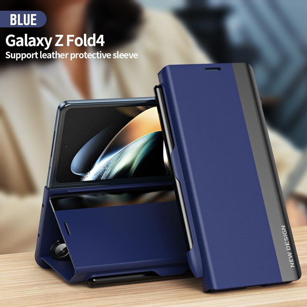 For Samsung Galaxy Z Fold 7 6 5 4 5G Magnetic Flap Leather Holster Pen Slot Case With S PEN Sheath Cover For Z Fold7 Fold6 Fold5