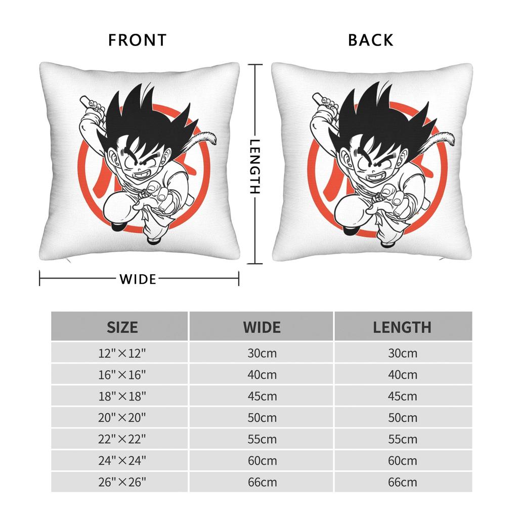 Dbz Songoku Pillowcase Polyester Cushion Cover Gift Pillow Case Cover Seater Zippered 45X45Cm