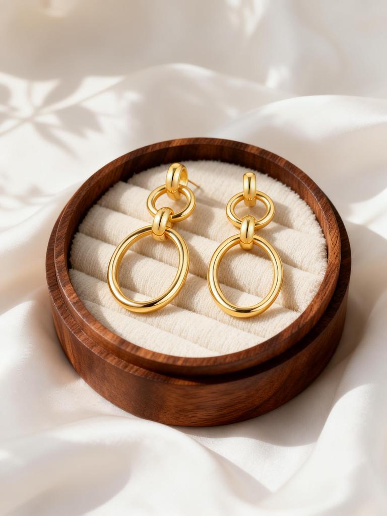 Массивные серьги-гвоздики с текстурой из нескольких колец для женщин, покрытые 18-каратным золотом, полые, овальные, из нержавеющей стали, ювелирное изделие, подарок