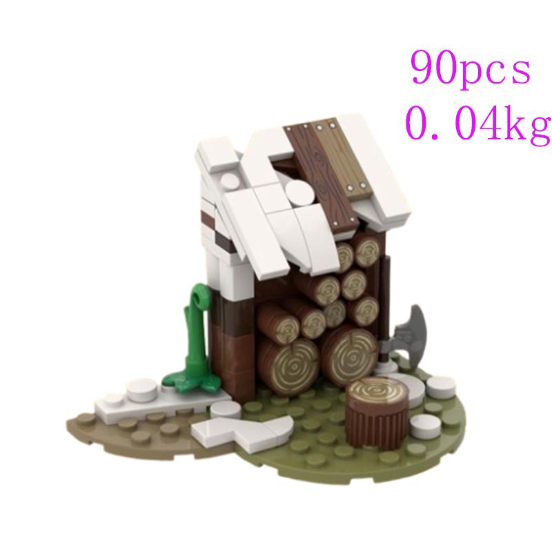 Точечный MOC- 186505 обеденный стол 78676 бочка-декор 166407 колодец 96252 сборка из мелких деталей конструктор развивающая игрушка