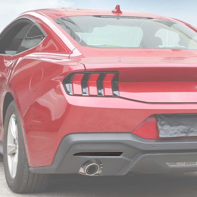 Автомобильные задние противотуманные фары декоративные крышки ABS украшения для Ford Mustang 2024 Up внешние аксессуары, матовый черный