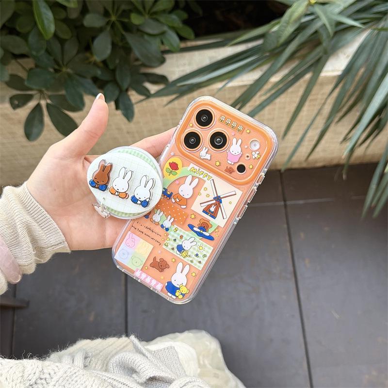 Мультяшный кролик, вертушка, магнитная подставка для чехла iPhone 17/16 Pro Max/15 Pro