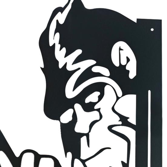 Peek-a-Boo Sasquatch металлический знак двухсторонний силуэт выглядывающего животного средний палец Sasquatch садовый художественный знак для наружной стены дерево забор декор