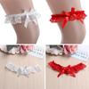 Girl Wedding Bridal Lingerie Bowknot Lace Floral Suspender Leg Garter Belt
