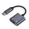 Beline USB-C Splitter Adapter To USB-C/3.5mm Jack 60W Black/Black DAC BLNAA01
