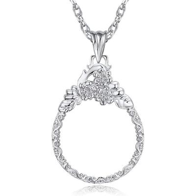 Ожерелье с лупой, Подвеска-монокль с лупой, Женское ожерелье с лупой, Лупа 5X для чтения для пожилых людей, Увеличение,