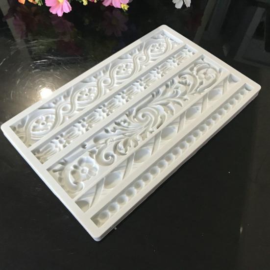 DIY цветок кружево силиконовая форма для торта помадка шоколад декоративный инструмент для выпечки