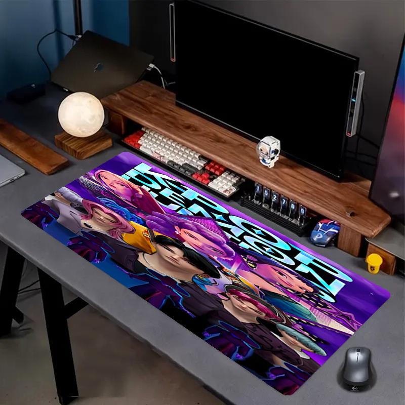 KPop Demon Hunters Print Mouse Pad, Anti‑Slip Desktop keyboard Mat, for PC Laptop Gaming Working Daily Use, Cool Festival Surprise Gift