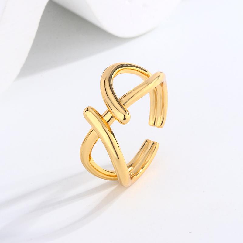 Новое свежее кольцо в виде креста из Японии и Южной Кореи, стиль Sweet Ins, нишевый дизайн, кольцо с крестом и 8 символами