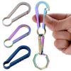 1Pc Hook Clip Backpack Climbing Outdoor Carabiner 5.9CM Titanium Alloy Buckle Hook Keychain