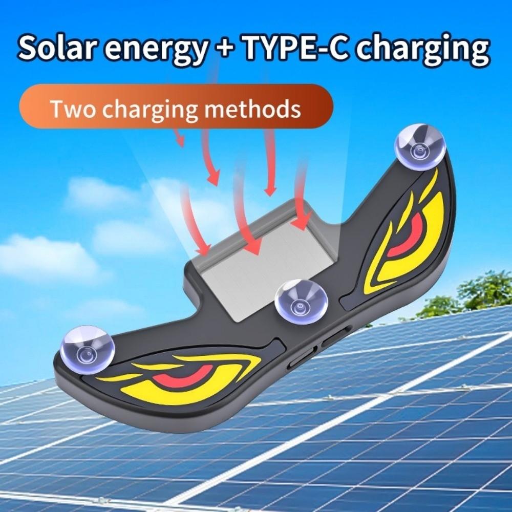 Wireless Solar Demon Eye Light LED Vehicle Signal Lights Anti-Rear-End Light Vehicle Atmosphere