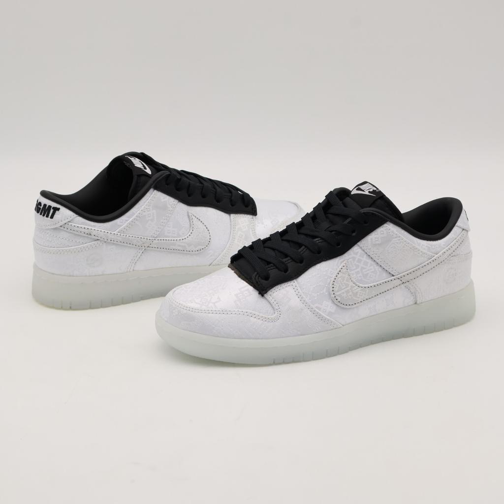 FN0315-110 CLOT Fragment Nike Dunk Low Белый Черный (Мужской)