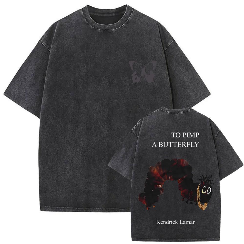 Limited Rapper Kendrick Lamar They Not Like Us Washed Vintage Tshirt Summer Men Women Hip Hop Oversized Street Crewneck T Shirt