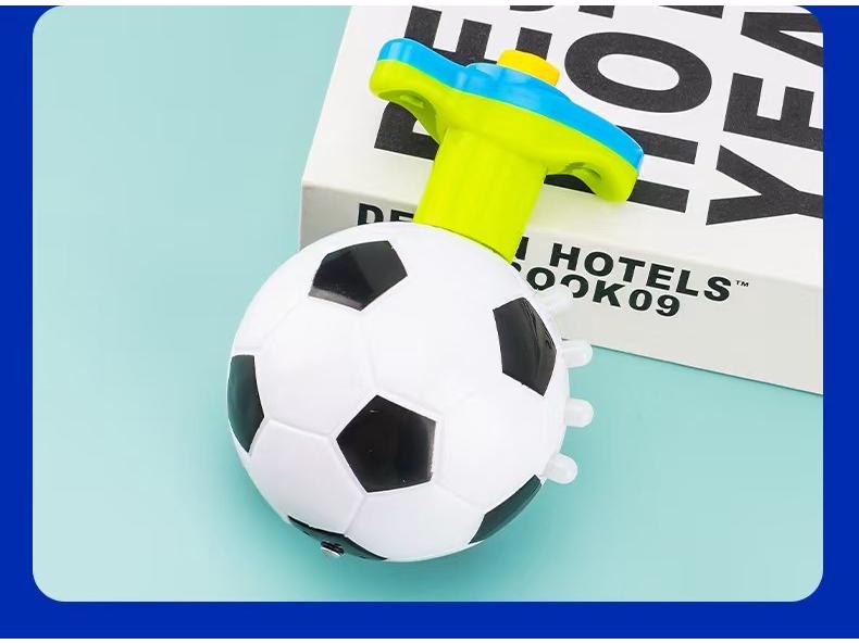 Children's Light-Up Musical Rotating UFO Toy with Cartoon Features