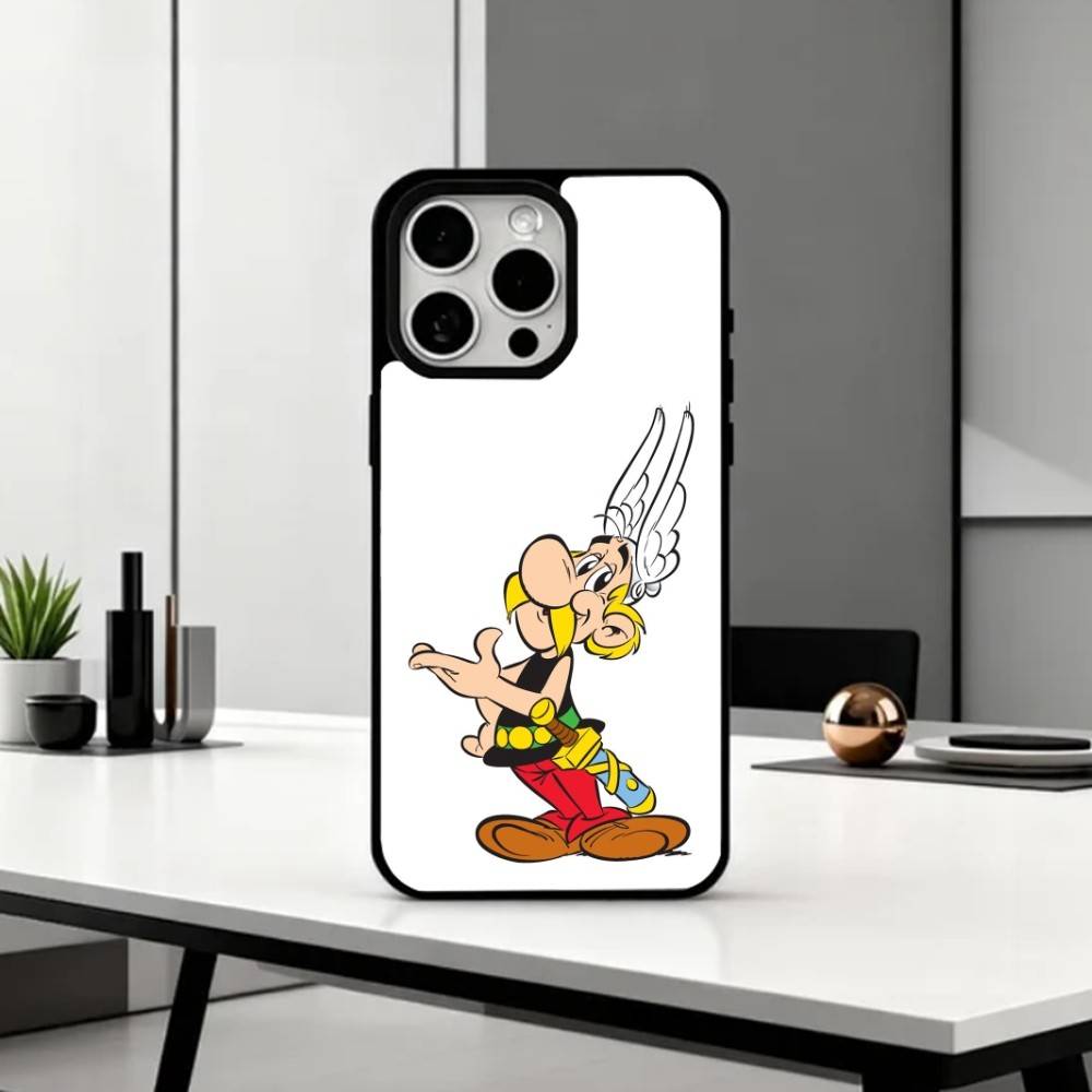 A-Астерикс C-Мультфильм O-Обеликс Чехол для телефона для iPhone17,16,15,14,13,12,11 Plus,Pro Max Магнитный для Magsafe Беспроводная зарядка